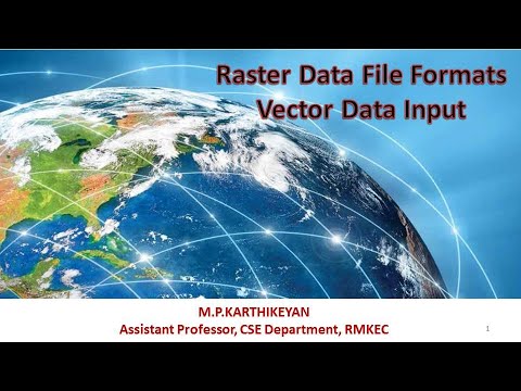 जीआईएस वेबिनार 12 यूनिट - III - कार्तिकेयन एमपी द्वारा रास्टर डेटा फ़ाइल प्रारूप और वेक्टर डेटा इनपुट