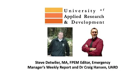 Steve Detwiler, MA, FPEM Editor, Emergency Manager...