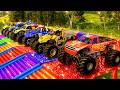 INSANE MONSTER TRUCK Rainbow Challenge 🌈🔥 | Glitter Track Race You’ve Never Seen! #2
