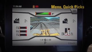 Cat® Next Gen Dozer Monitor: Menu Quick Picks