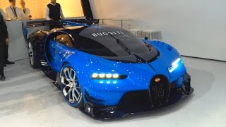 Bugatti Vision GT  real car start up, revving, moving