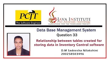 DBMS Video Series Question Set 33