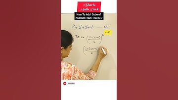 Do You Know How To Add Cube of the Number From 1 to 20 🤔??#youtubeshorts #math #shortsvideo #tricks