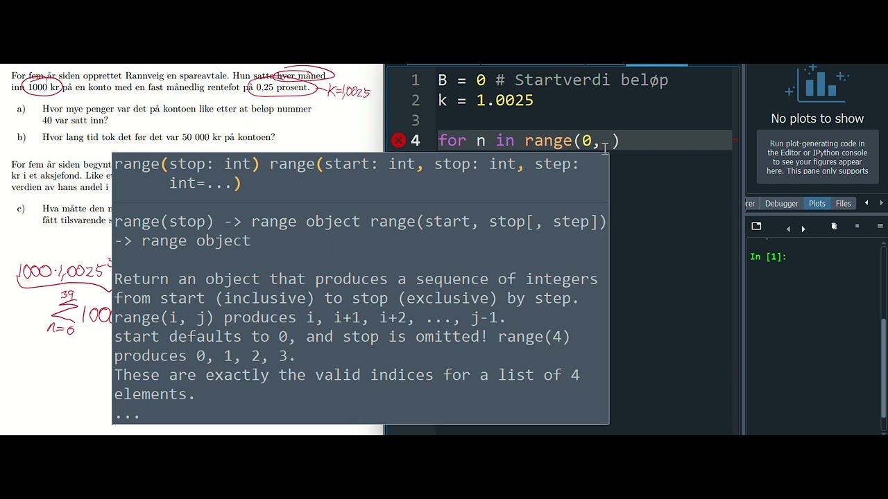 Matematikk R2 Følger og rekker med Python
