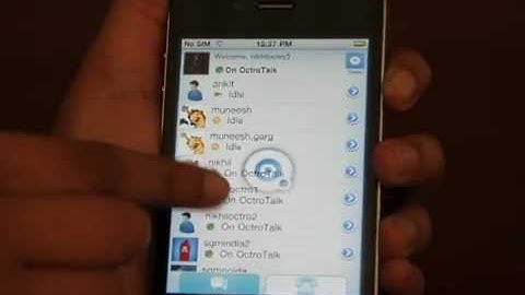 procedure for Audio call on iphone on octrotalk