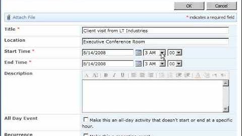 SharePoint Shepherd 2007 - Create An Event