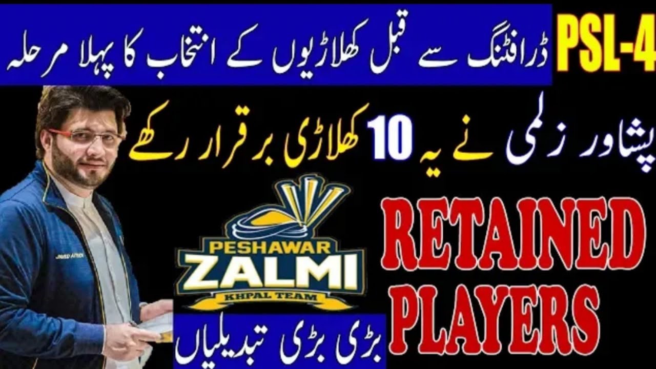 PSL 4% Peshawar Zalmi retained Players of PSL 2019 ||| Draftr Players Retained.