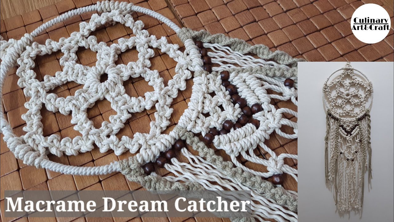 DIY Macrame Dream Catcher | Macrame Boho Wall Hanging | Macrame Mandala ...