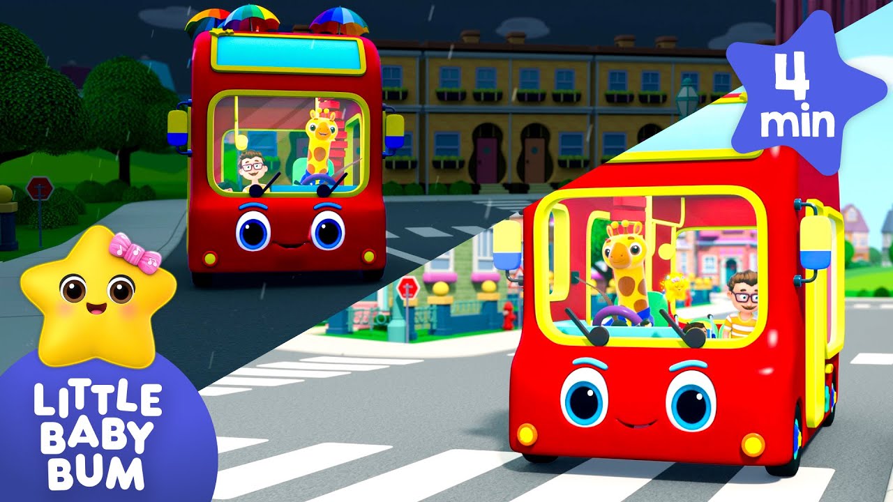 Double Decker Bus Rides in Sun & Rain! 🌞🌧️ - Wheels on the bus | Little Baby Bum
