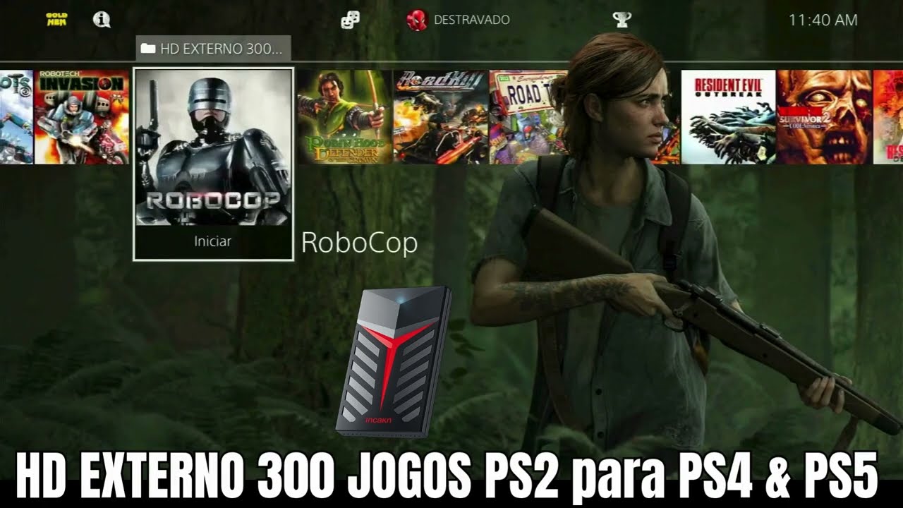 🎮 HD EXTERNO com 300 JOGOS de PS2 no PS4 e PS5 – PRONTO PRA JOGAR!