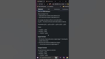 Even vs Odd Divisors | Starters 158(Rated till 6 stars) | START158 | Math #codechef #contest #coding