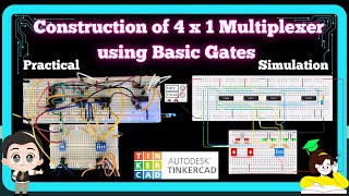 Construction of 4:1 Multiplexer using Basic Gates Practical|| Digital Electronics Practical