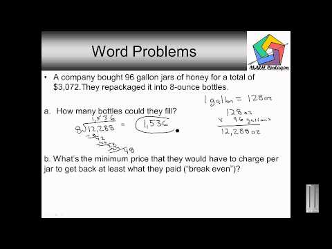 6th Grade Word Problems