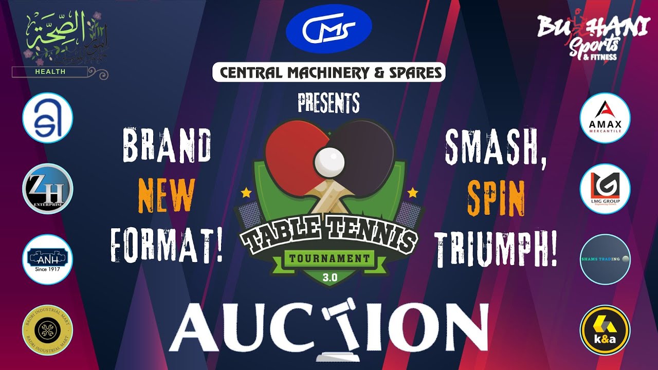 TABLE TENNIS TOURNAMENT 3.0 AUCTION YouTube