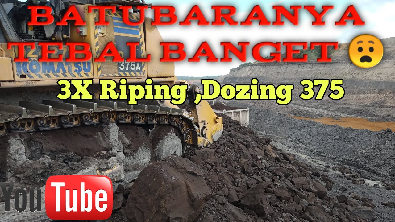 KOMATSU DZ 375 RIPPING DOZING BATUBARA - YouTube