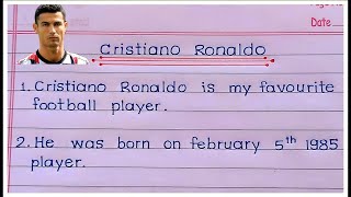 10 lines on Cristiano Ronaldo//10 lines on Ronaldo//10 lines essay on Ronaldo//