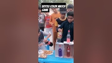 bottle color match game with bacha party shorts #funnyvideo #comedy