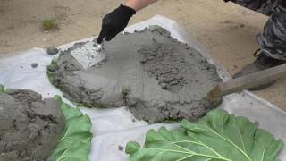 Výroba nášľapných kameňov z listov rebarbory