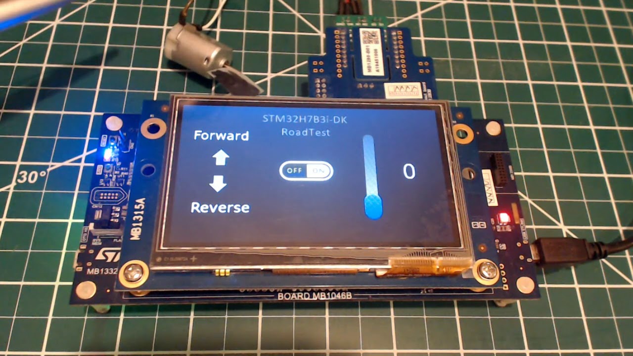STM32H7B3i-DK TouchGFX Demo - YouTube