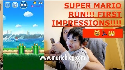 Super Mario Run! First Impressions! //Cheers Marie!
