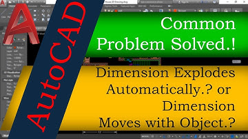 AutoCAD Tutorial - Dimension Explodes While Placing & Dimension Sticks With Object | PG Tutorials