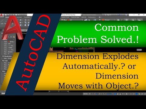 AutoCAD Tutorial - Dimension Explodes While Placing & Dimension Sticks With Object | PG Tutorials