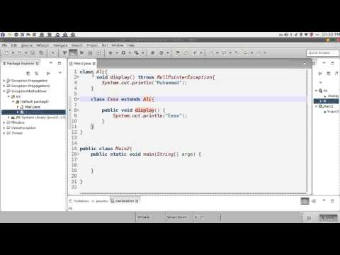 94 Java advanced Exception Handling with MethodOverriding الاستثناء