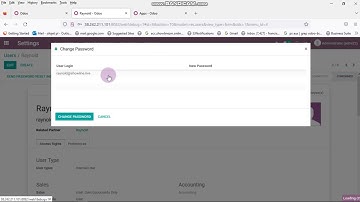 Changing or Updating Passwords in Odoo