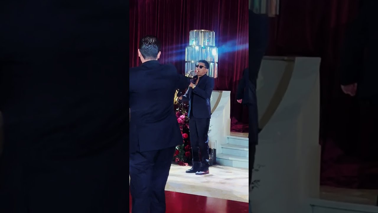 Amin interactive saxophonist performing at a welcome party event