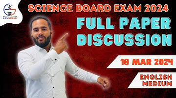 March 2024 Science Paper Solution Live | 18th March,2024 | Std 10 English Medium | GSEB Board