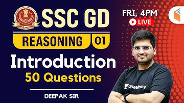 4:00 PM - SSC GD 2021 | Reasoning by Deepak Tirthyani | Introduction