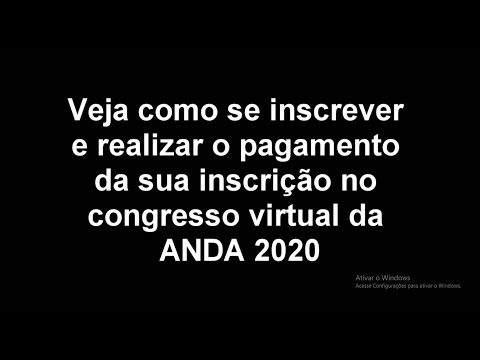 Tutorial inscrição ANDA Virtual 2020