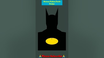 Draw Batman Logo In Python Turtle|#shorts #batman #coding #youtubeshorts