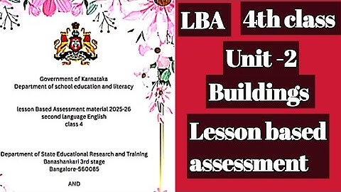 4th class/English/LBA/Lesson based assessment/Unit 2/Buildings 