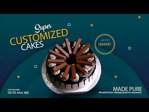Customized Cakes, Delicious Sweets & wide range of bakery items.Live kitchen includes pizza, burgers