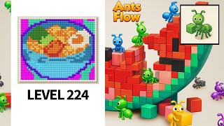 Level 224 Ant Flow Color Pixel Puzzle Gameplay Walkthrough