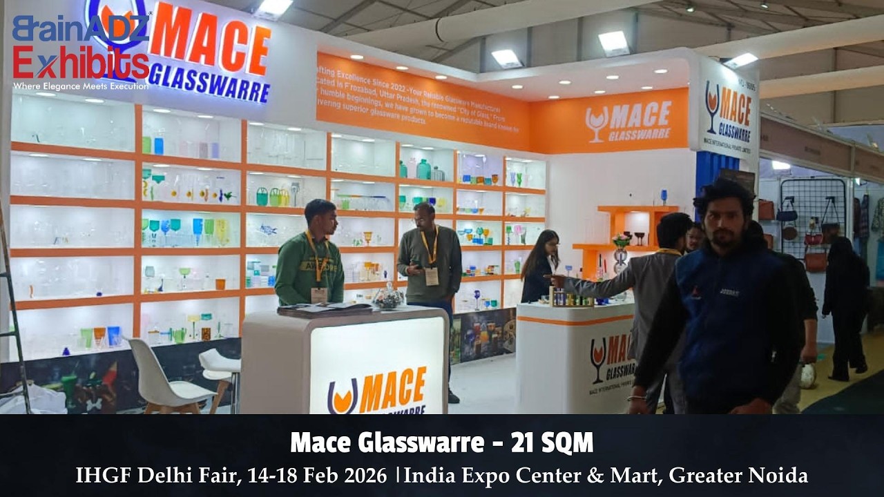 Mace Glassware at IHGF Delhi Fair 2026 – Designed & Fabricated by BrainADZ Exhibits