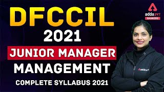 DFCCIL 2021 - Junior Manager | Management | Complete Syllabus 2021