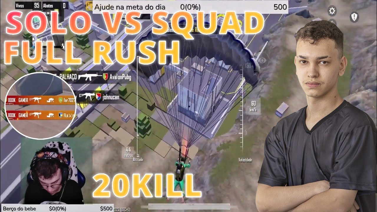 SOLO VS SQUAD FULL RUSH 20KILL PUBG MOBILE - YouTube