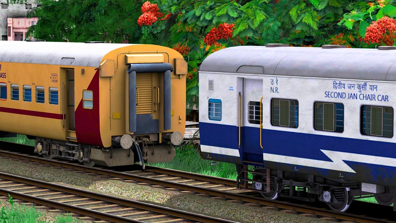 JAN SHATABDI COUPLING ICF UTKRISHT | BUMPY RAILROAD | RAILWORKS | INDIAN TRAIN SIMULATOR GAMEPLAY