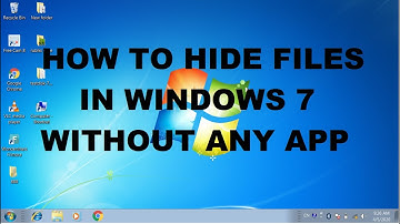 HOW TO HIDE VIDEOS/FILES/FOLDERS IN WINDOWS 7