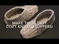 KNITTED SLIPPERS - EASY FOR BEGINNERS