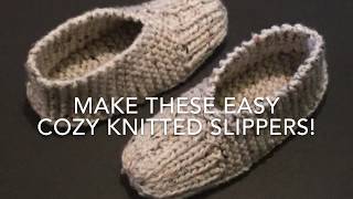 KNITTED SLIPPERS  EASY FOR BEGINNERS