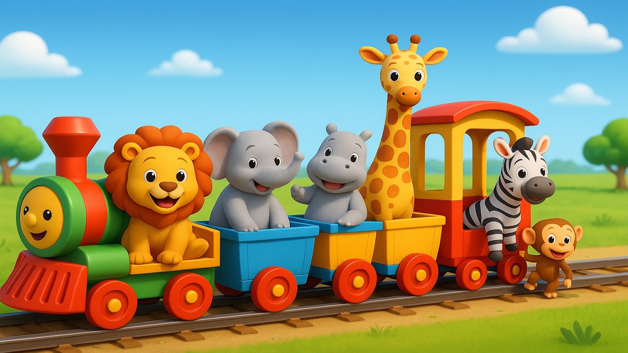 Train Adventure with Safari Animals | Fun Animal Songs | Nursery Rhymes & Kids Songs