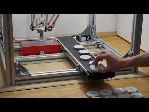 Inexpensive camera-assisted conveyor tracking solution with an industrial delta robot