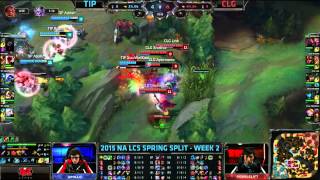 The Ballista Play - Doublelift & Aphromoo with the LCS Big plays S5 NA LCS Week 2 Day 1 Game 4 2015
