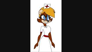 Nurse Loulabelle I.m. Weasel As A Anthro Weasel Vivziepop Style