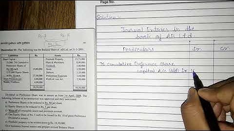b.com sem-5 internal reconstruction (reduction of share capital - problem)
