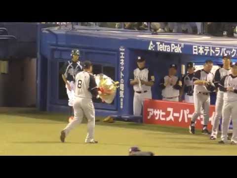 20160910　ヤクルト　VS　阪神17　福留通算1500試合出場