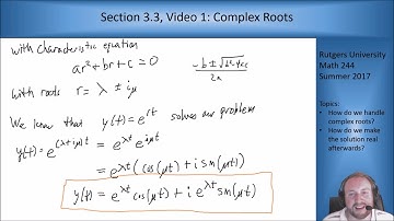 MATH 244: Section 3.3, Video 1: Complex Roots